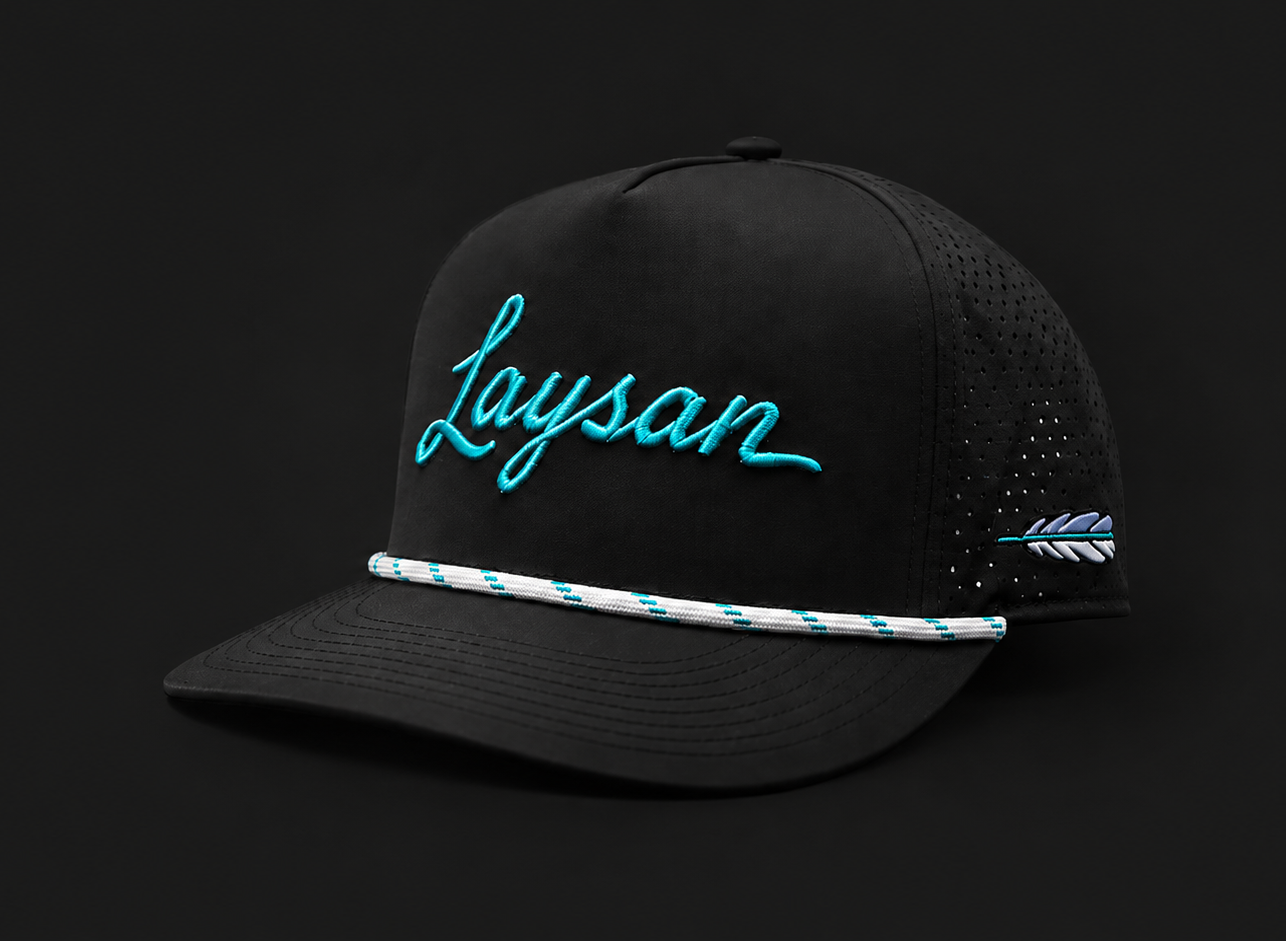 Rope Hat Black Teal